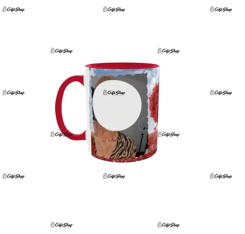 Te iubesc foarte mult, cana din ceramica, 330ml, personalizata cu 2 poze si text model 3373